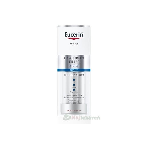 Eucerin Hyaluron-Filler + 3x EFFECT Nočné sérum 30ml