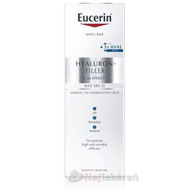 Eucerin Hyaluron-Filler + 3x EFFECT Denný krém SPF 15 50ml