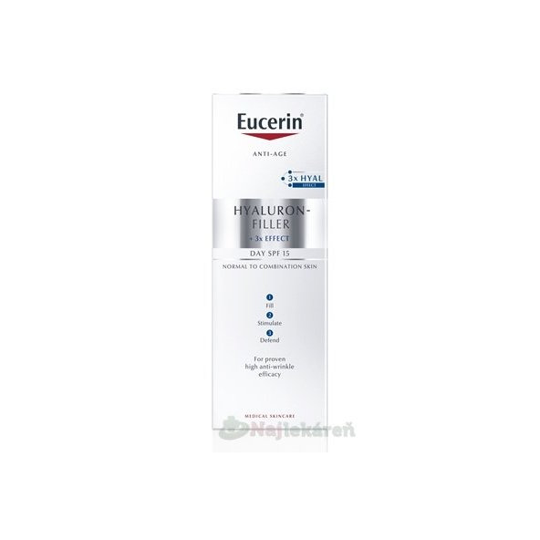 Eucerin Hyaluron-Filler + 3x EFFECT Denný krém SPF 15 50ml