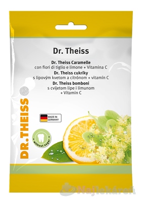 Dr. Theiss Cukríky lipový kvet citrón a vitamín C 75 g