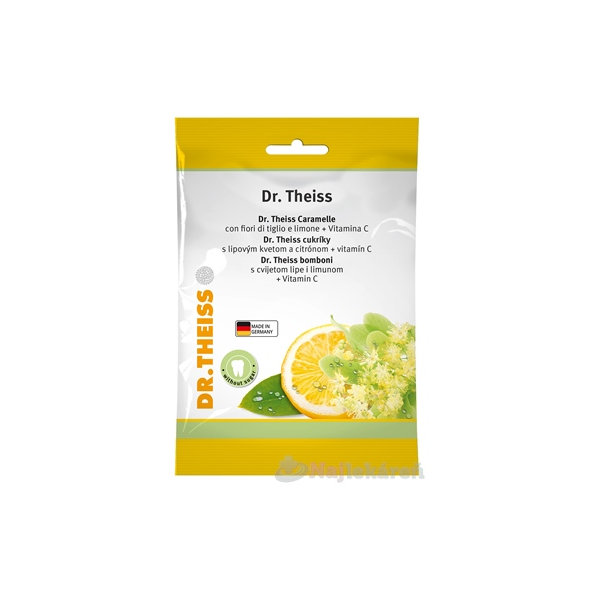 Dr. Theiss Cukríky lipový kvet citrón a vitamín C 75 g