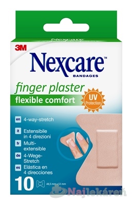 3M Nexcare Flexible Comfort Pružné náplasti 44,5 mm x 51 mm 10 ks