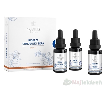 NOBILIS Tilia Biofáza Bazalka Obnovujúce séra BAZALKA geránium, tymián, bazalka 3x20ml