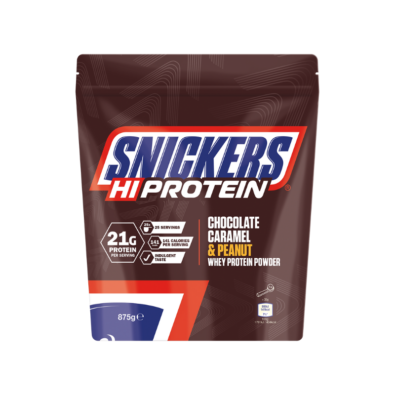 E-shop Snickers Hi Protein Whey Powder - Mars, príchuť čokoláda arašidy, 875g