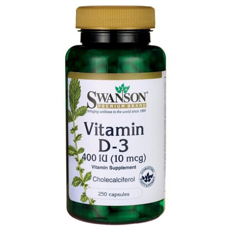Vitamín D-3 400IU - Swanson, 250cps