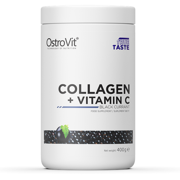 Kolagén + Vitamín C - OstroVit, príchuť čierne ríbezle, 400g