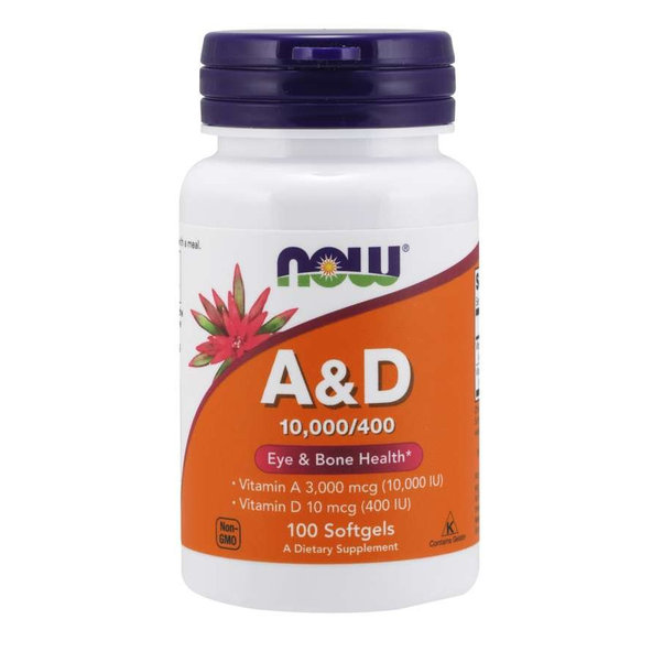 Vitamín A & D - NOW Foods, 100cps