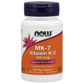 MK-7 Vitamín K-2 100 mcg - NOW Foods, 60cps