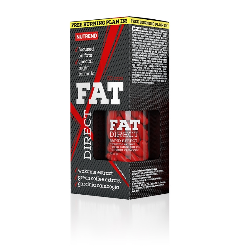 E-shop Spaľovač tukov Fat Direct - Nutrend, bez príchute, 60cps