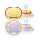 Philips AVENT Cumlík Ultra air 0-6 m fialový/žltý 2ks