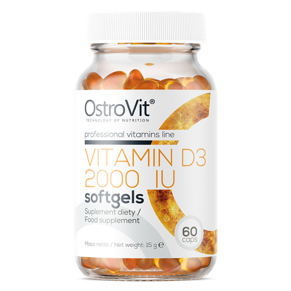 Vitamín D3 2000 IU softgels - OstroVit, 60cps