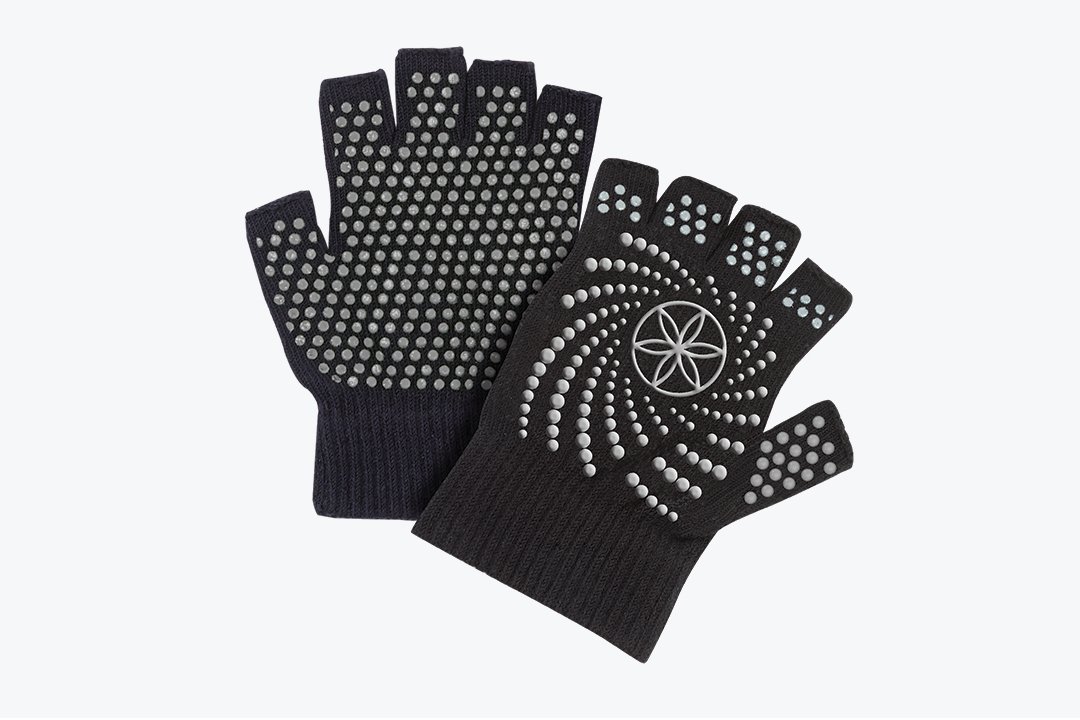 E-shop Rukavice na jogu Grippy Yoga Gloves Black - GAIAM