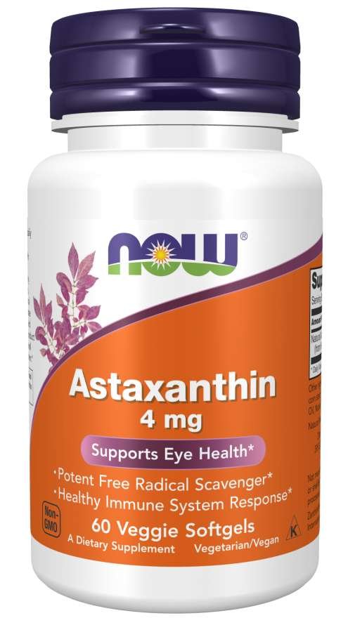 E-shop Astaxanthin 4 mg - NOW Foods, 60cps