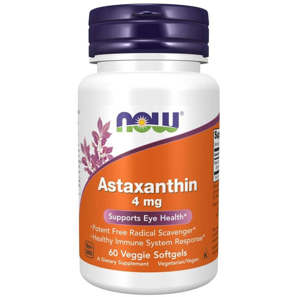 Astaxanthin 4 mg - NOW Foods, 60cps