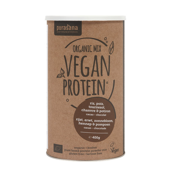 BIO Vegan Protein - Purasana, príchuť vanilka, 400g