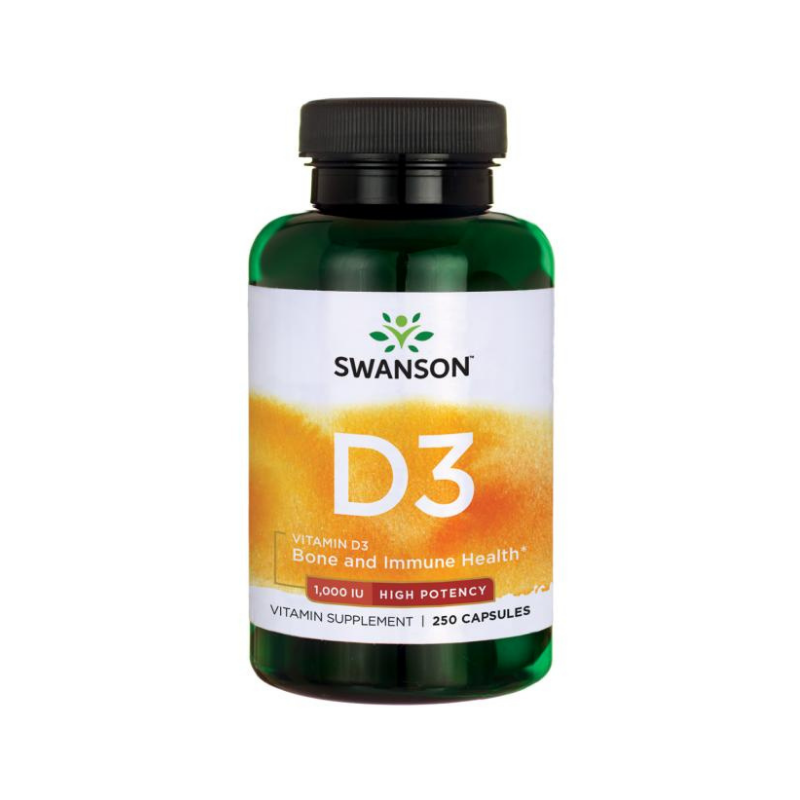Vitamín D3 1000 IU - Swanson, 250cps