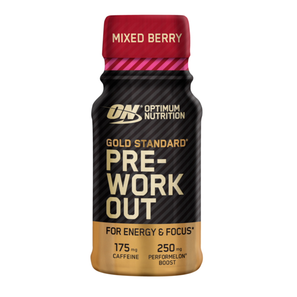E-shop Gold Standard Pre-Workout Shot - Optimum Nutrition, príchuť mix bobuľovitého ovocia, 60ml