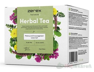 E-shop Zerex čaj Potencia a povzbudenie bylinná zmes, sypaná 50g