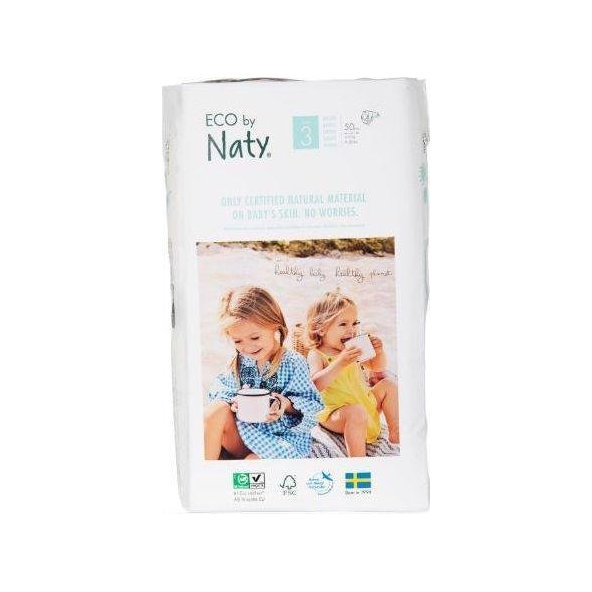 ECO BY NATY 3 Midi, 50 ks (4-9 kg) ECONOMY PACK - jednorázové plienky