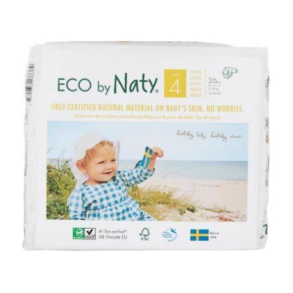 ECO BY NATY 4 Maxi, 26 ks (7-18 kg) - jednorázové plienky