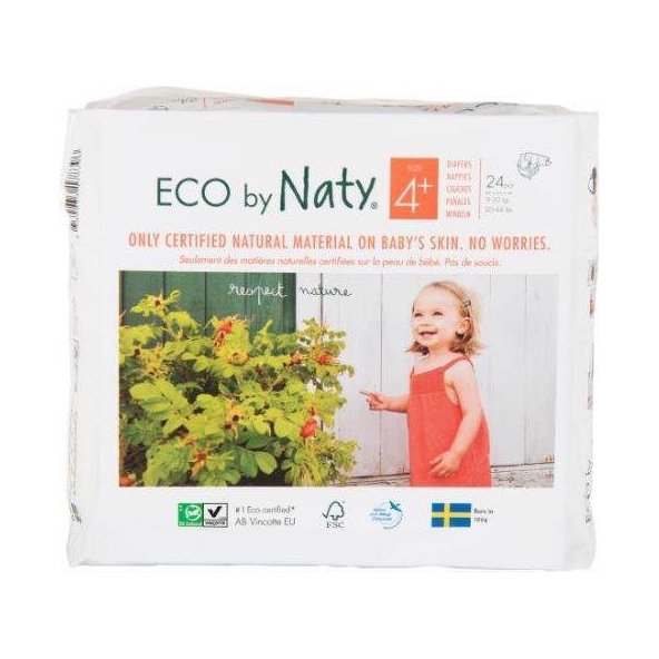 ECO BY NATY 4+ Maxi+, 24 ks (9-20 kg) - jednorázové plienky