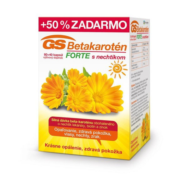 GS Betakarotén Forte s nechtíkom 120 kapsúl