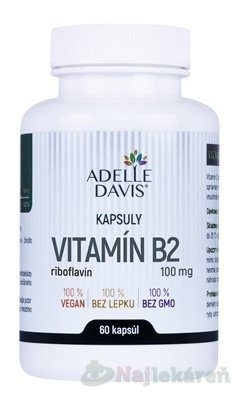 E-shop Adelle Davis VITAMÍN B2 riboflavín 100 mg 60 kapsúl