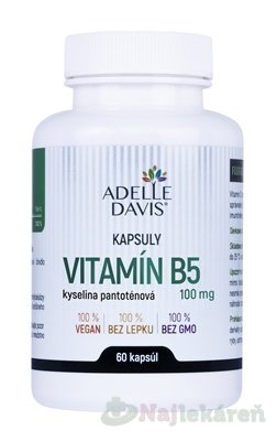 E-shop Adelle Davis VITAMÍN B5, kys. pantoténová 100 mg 60 kapsúl