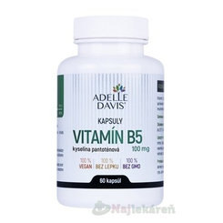 Adelle Davis VITAMÍN B5, kys. pantoténová 100 mg 60 kapsúl