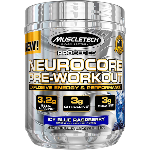 Predtréningový stimulant Neurocore - MuscleTech, príchuť ovocný punč, 215g