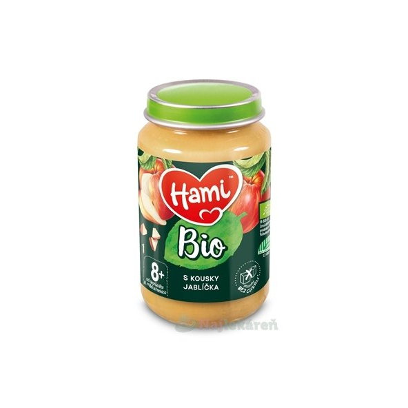 Hami ovocný príkrm BIO S kúskami jabĺčka (od ukonč. 8. mesiaca) 190 g