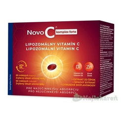 NOVO C KOMPLEX FORTE Lipozomálny vitamín C + vitamín D3 + zinok s extraktom zo šípok a bioflavonoidmi 60 kapsúl