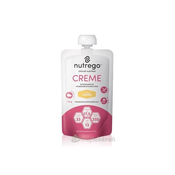Nutrego CREME s príchuťou vanilka, 12x175g (2100g)