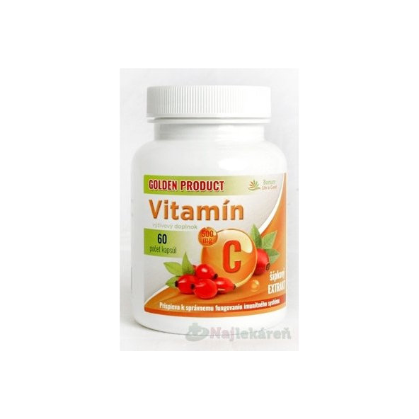 GOLDEN PRODUCT Vitamín C 500 mg + šípkový extrakt