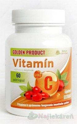 E-shop GOLDEN PRODUCT Vitamín C 500 mg + B3 + D3 + šípky