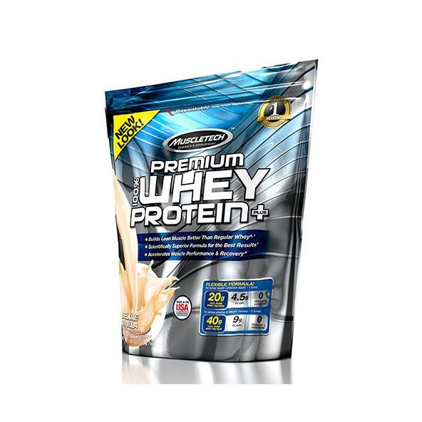 Proteín 100% Premium Whey Protein Plus - MuscleTech, DeLuxe čokoláda, 2720g