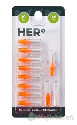 HERBADENT HERo ELECTRA Medzizubná kefka 0,8 mm 10 ks