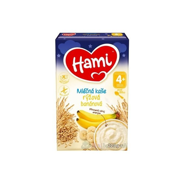 Hami mliečna kaša ryžová banánová, 225g