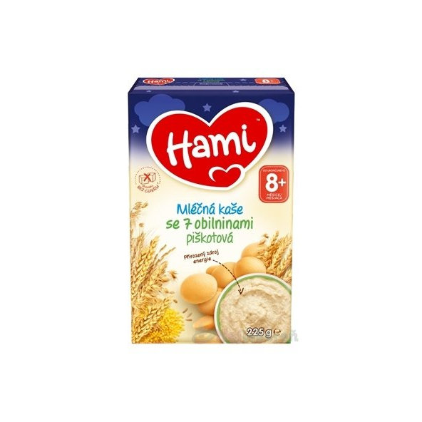 Hami mliečna kaša so 7 obilninami piškótová, 225g