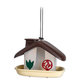 Krmítko pre vtáky Domček hnedé 16,5x21x15 cm