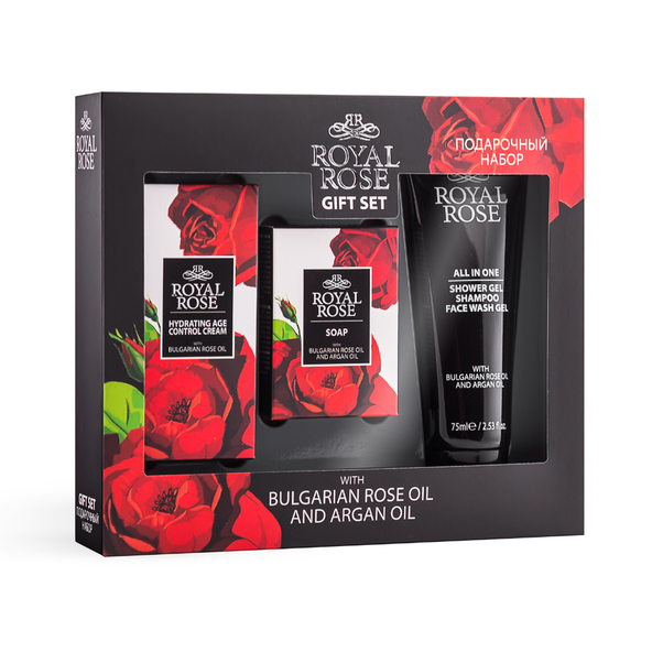 Darčekový set pre mužov - Krém, mydlo a sprchový gél Royal Rose Biofresh