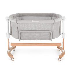 PETITE&MARS Glory 2v1 polohovateľná postieľka s kolískou Mocha Beige