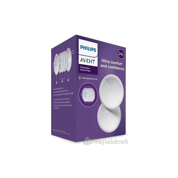 AVENT Ultra comfort prsné vložky 24ks