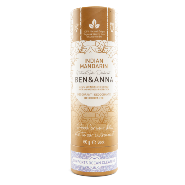 Prírodný tuhý deodorant v papierovej tube Indian Mandarine Ben&Anna 60 g