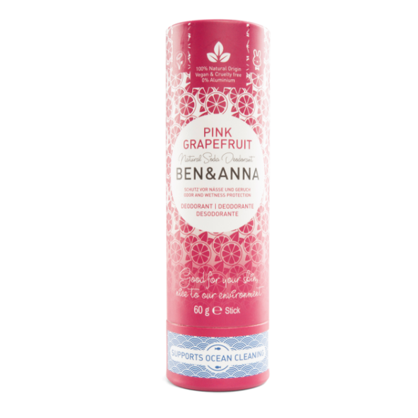 Prírodný tuhý deodorant v papierovej tube Pink Grapefruit Ben&Anna 60 g