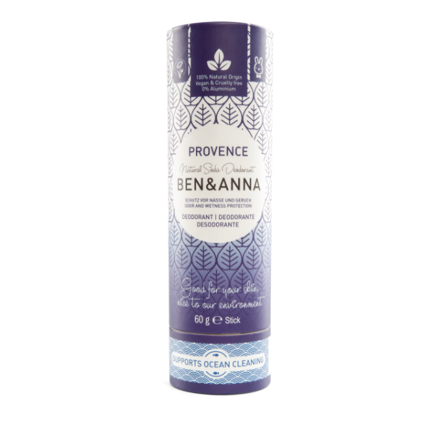 Prírodný tuhý deodorant v papierovej tube Provence Ben&Anna 60 g