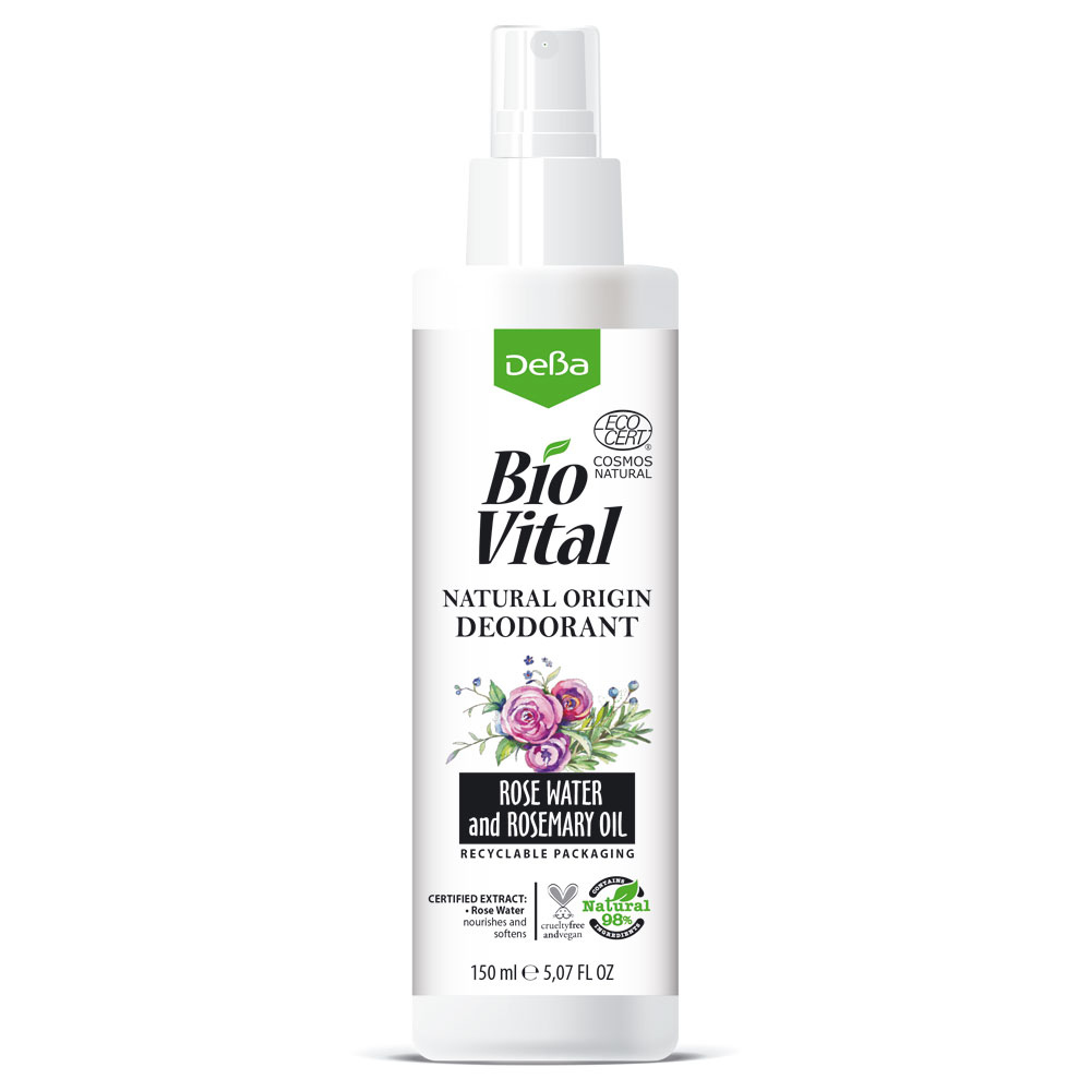 E-shop Deodorant s ružovou vodou a rozmarínom BioVital DeBa 150 ml