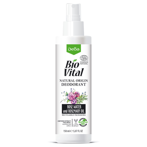 Deodorant s ružovou vodou a rozmarínom BioVital DeBa 150 ml