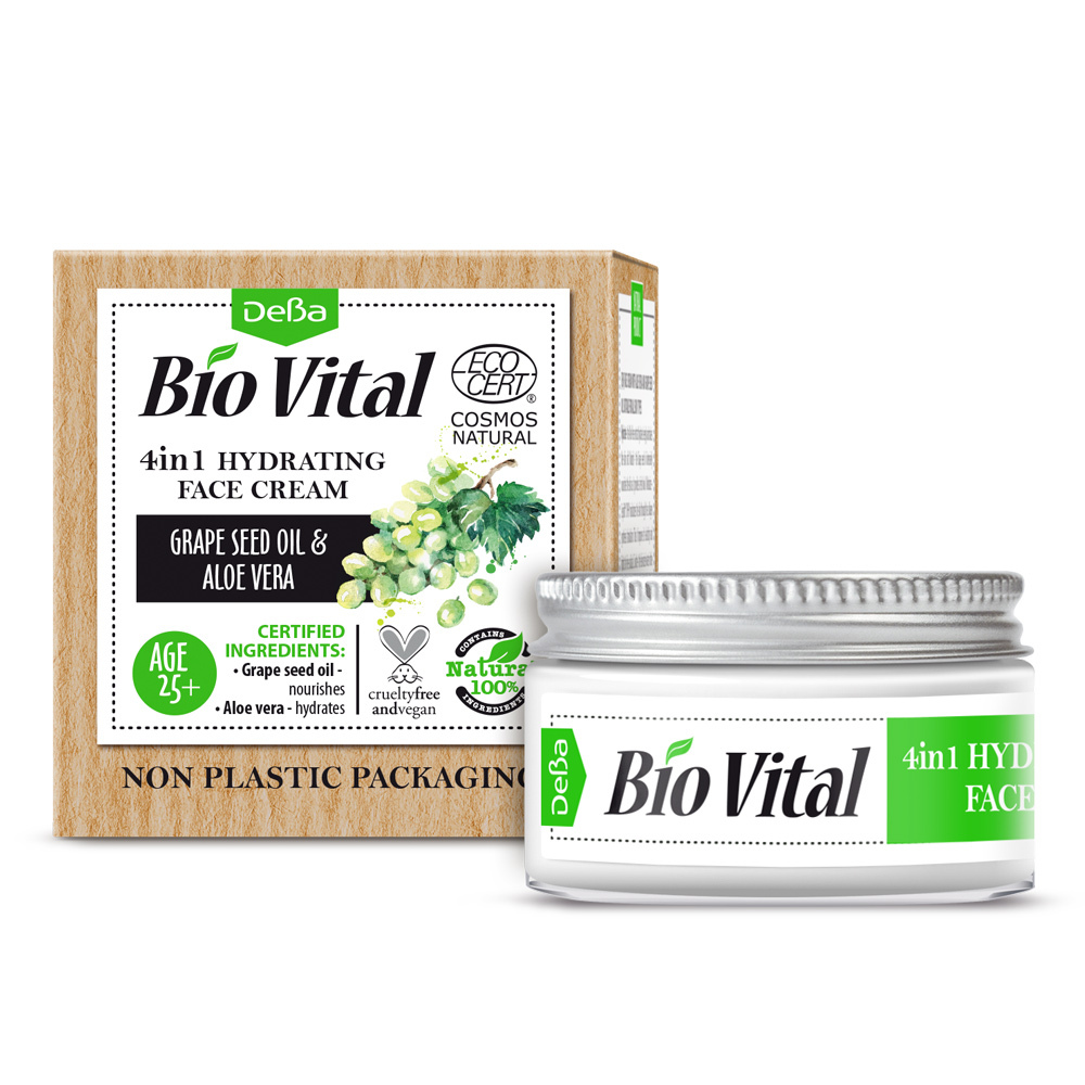 E-shop Hydratačný krém na tvár s aloe vera 4v1 25+ BioVital DeBa 50 ml