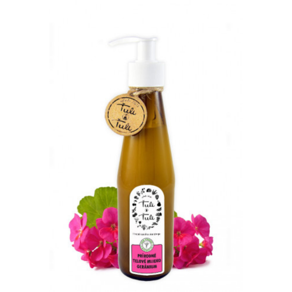 Prírodné telové mlieko geránium Ťuli a Ťuli 250 ml